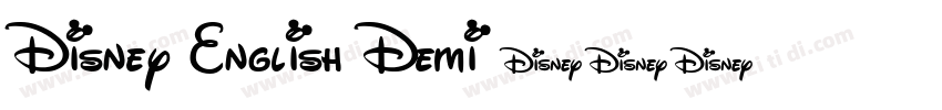 Disney English Demi字体转换